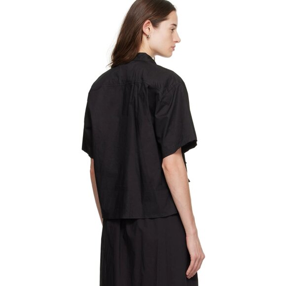 507. DEIJI STUDIOS Black 'The Tie Up' Shirt $135 EUC Small - Picture 5 of 7